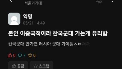 한국군대 자진 입대하는 애국자