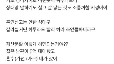 동거남 상대로 재산 갈취 모의하는 블라녀