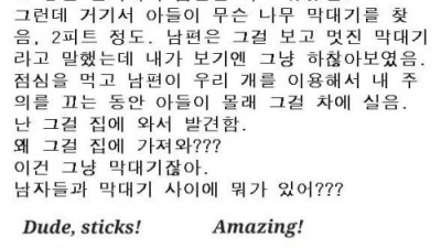 남편과 아들 때문에 환장하겠다는 어느 아내
