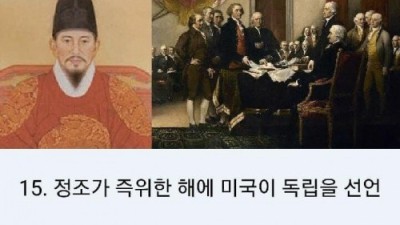 의외로 동시대에 있었던 일들